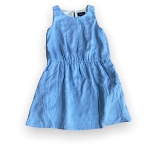 Laundry Girls Dress Size 10 Blue Short Sleeveless Studs Pockets Elastic Waist